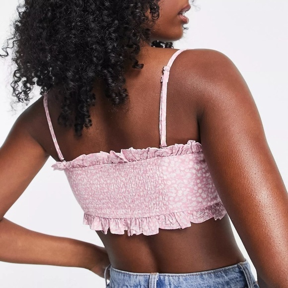 NWOT Free People, Picnic Bandeau Bralette, XL in Pink Combo - Picture 3 of 8